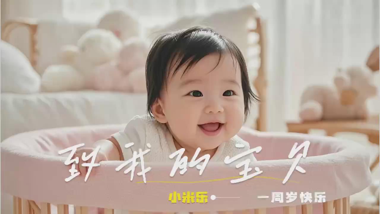 b54宝宝满月百日周岁相册