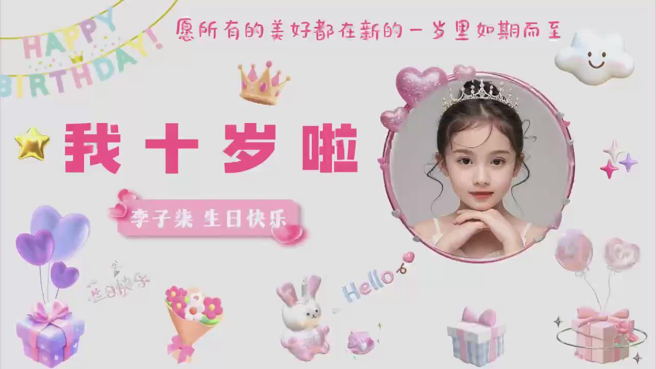 b56儿童生日相册