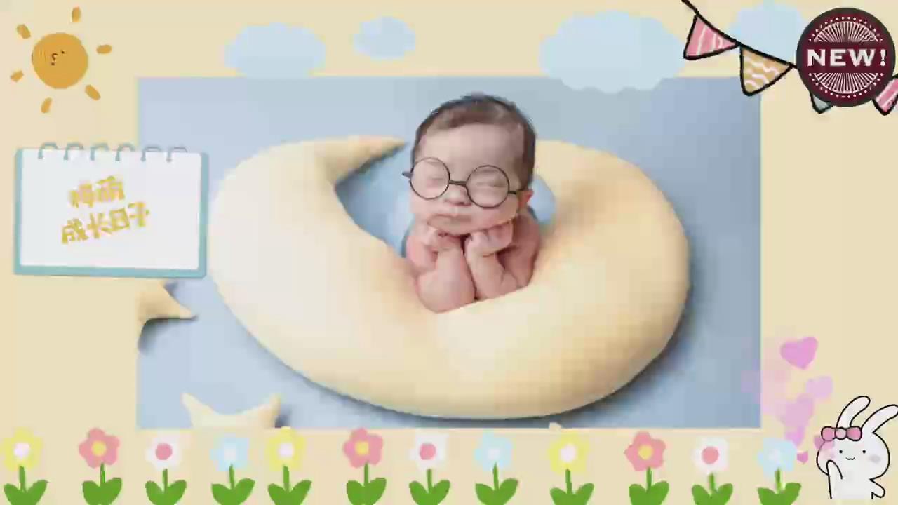 b79宝宝满月百日周岁相册